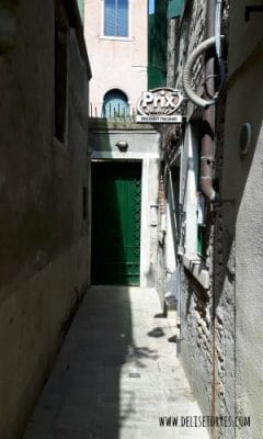 Prix supermarket hidden in a small alley